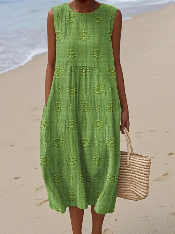 Cheryl - Embroidered Midi Dress