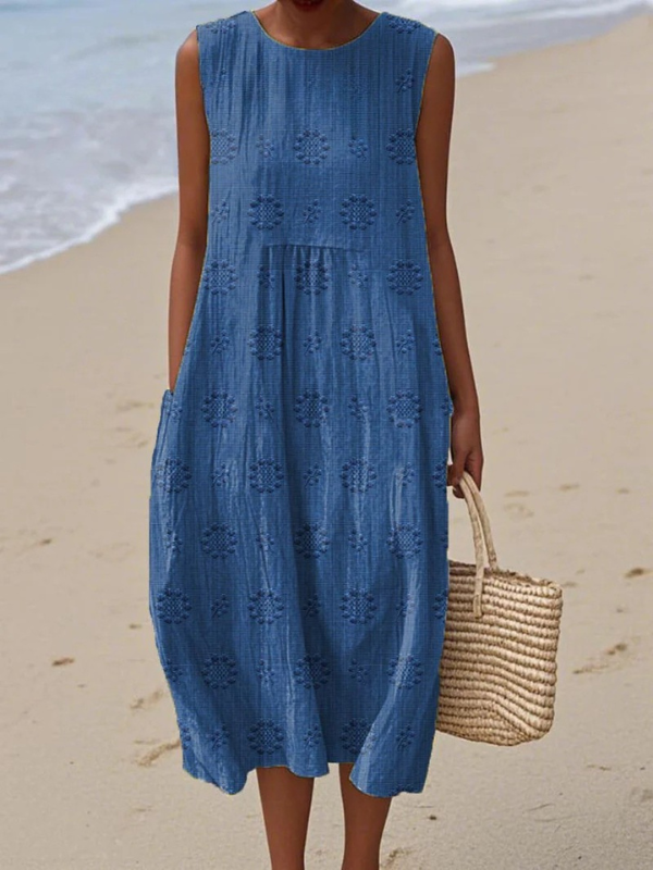 Cheryl - Embroidered Midi Dress